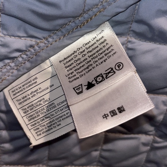 Tan Eddie Bauer preppy quilted goose down barn coat jacket neutral quality Small - Picture 8 of 9